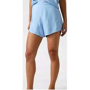 Athleta Cool Calm Shorts Women's High Waist Light Blue Shorts